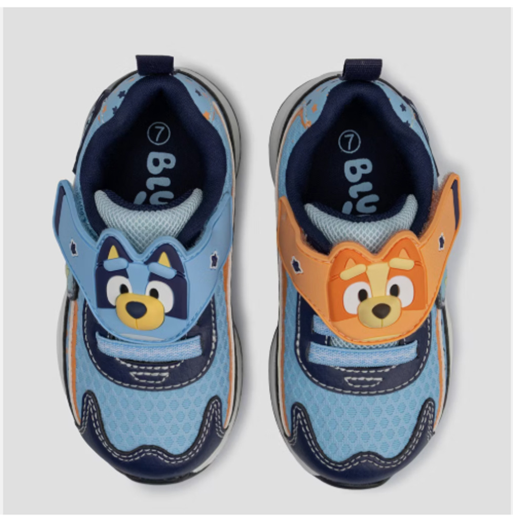 Toddler Sz 7 New Bluey Athletic Sneakers Hook and Loop